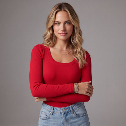 Built-in Bra Ribbed Round Neck Tank Top